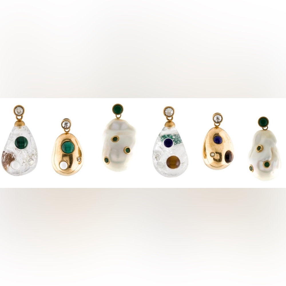 baroque crystal earrings - Picture 2 of 6